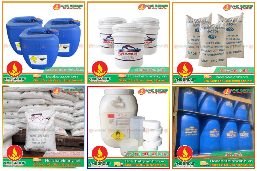 Chi phí mua hóa chất xử lý nước - Vệ sinh bể bơi bằng bạt