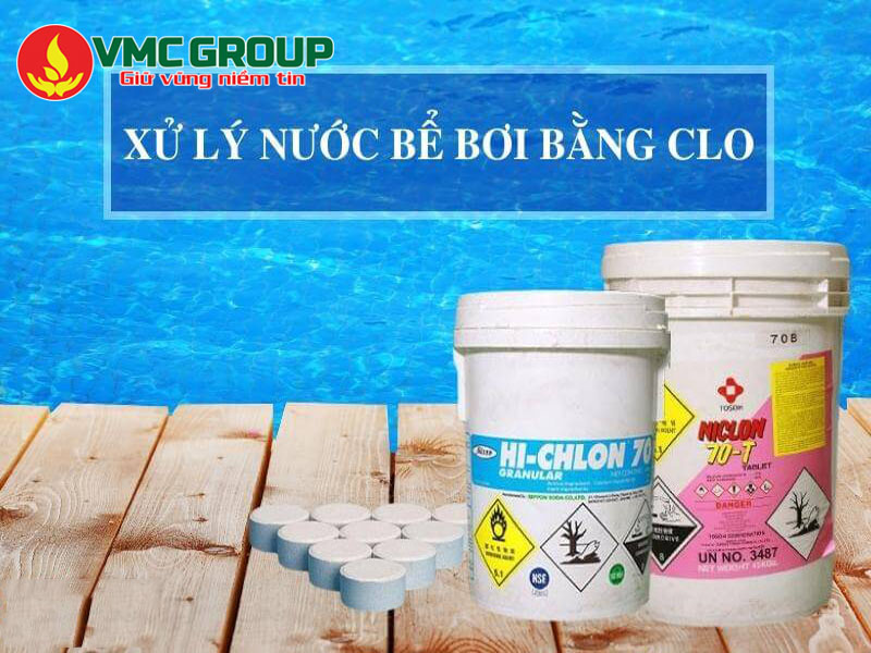 Chlorine khử trùng bể bơi - Giúp khử mùi hôi trong nước hồ bơi